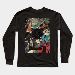 Zulu - Mysterious Male Character with Animal Mask in a Night of Secrets Long Sleeve T-Shirt